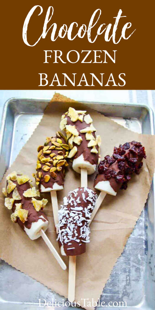 Frozen Chocolate Covered Bananas - Delicious Table