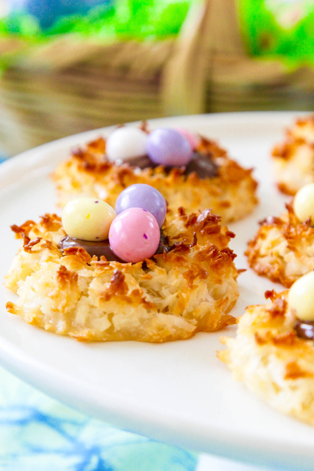 Easter Coconut Macaroons (aka Birds Nest Cookies) | Delicious Table