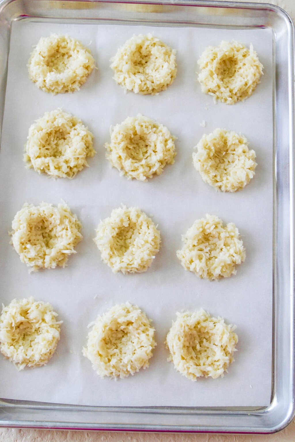 Easter Coconut Macaroons (aka Birds Nest Cookies) | Delicious Table