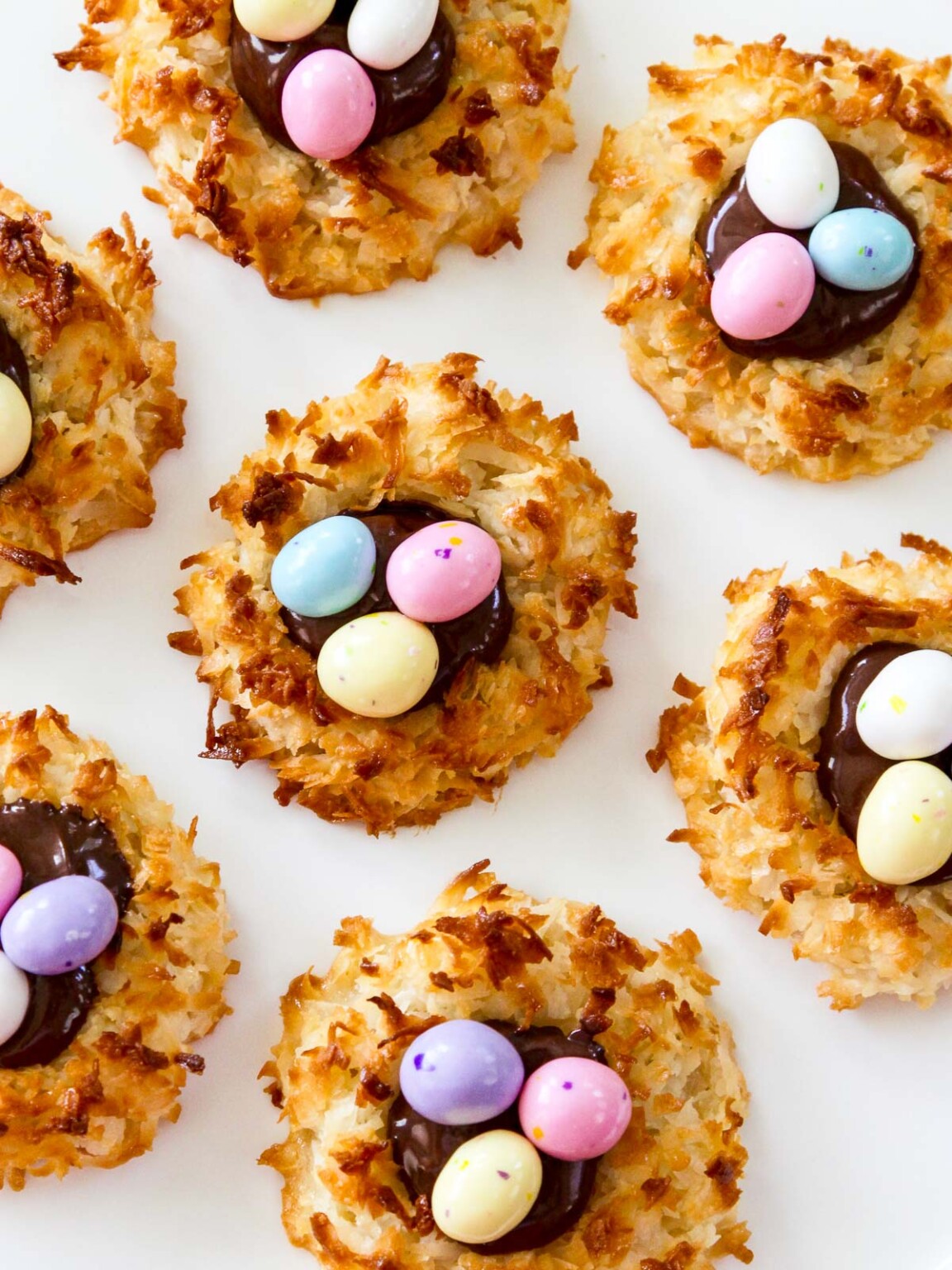 Easter Coconut Macaroons (aka Birds Nest Cookies) | Delicious Table