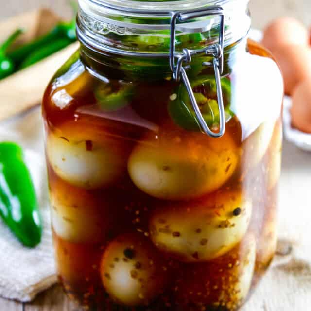 Hot Chili Pepper Pickled Eggs (Joe Jost's Pub Recipe) | Delicious Table