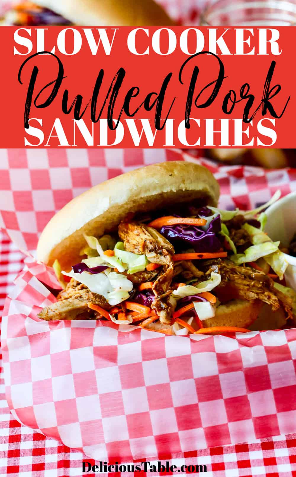 Slow Cooker Pulled Pork Sandwiches (Pork Loin Recipe) | Delicious Table