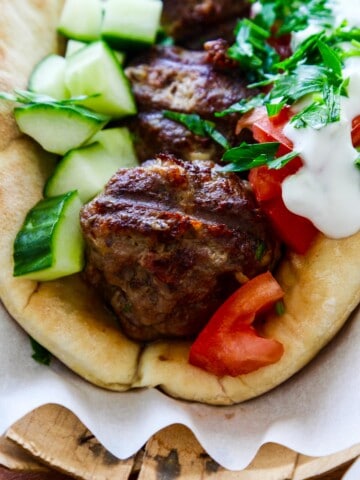 Lamb Gyros with Greek Tzatziki Sauce - Delicious Table