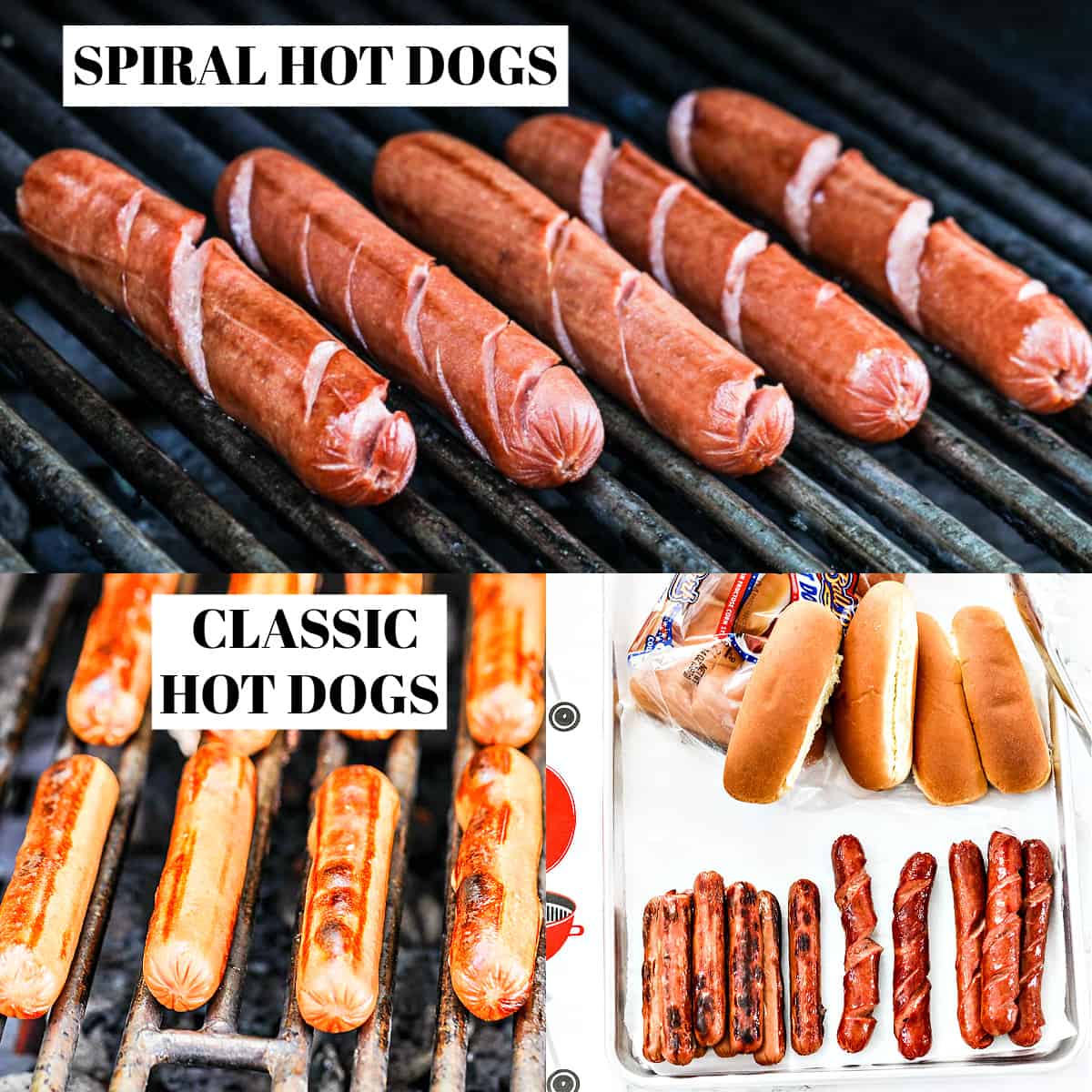 The BEST Grilled Hot Dogs (How to Grill Hot Dogs & Spiral Cut)