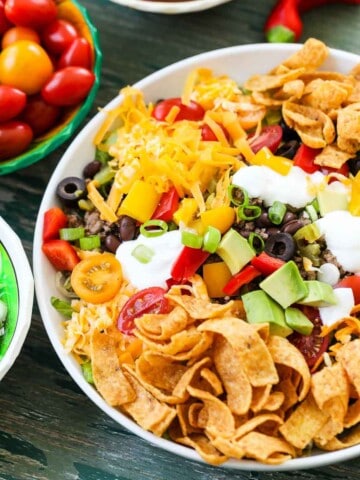 Easy Mexican Taco Salad Recipe - Delicious Table