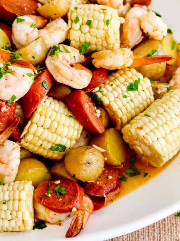 Shrimp Boil (Sheet Pan Oven Baked ~ No Boil!) | Delicious Table