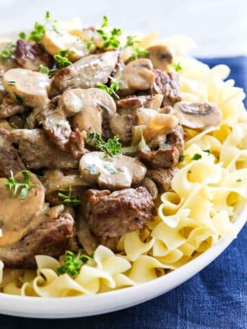 Beef Stroganoff Recipe (Ground Beef or Steak) - Delicious Table