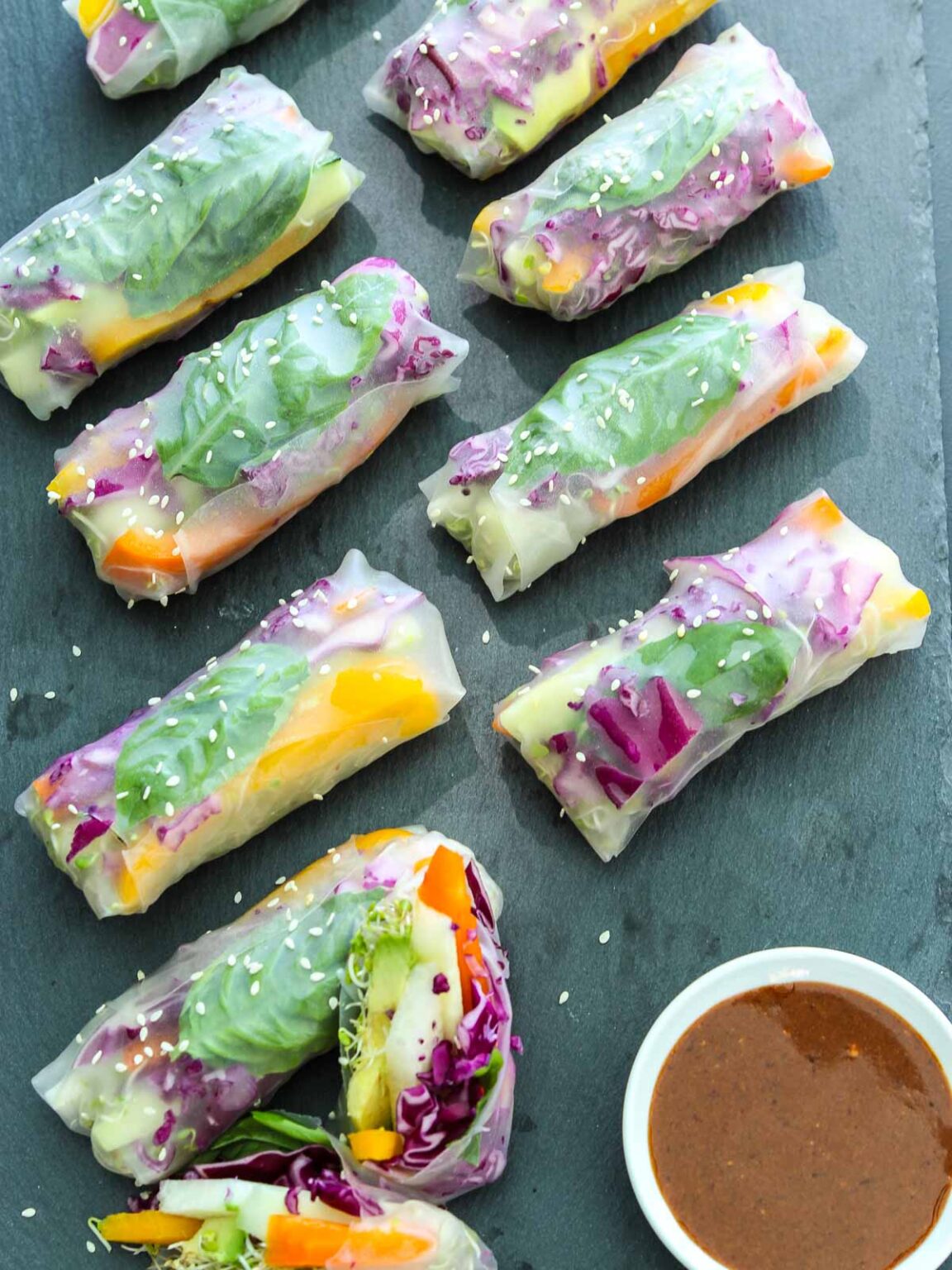 Vegetable Spring Rolls Recipe With Dipping Sauce - Delicious Table