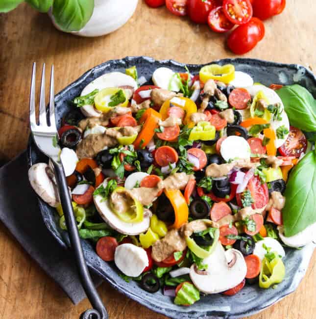 Pizza Salad Recipe - Delicious Table