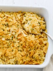 Cheesy Potato Casserole (Funeral Potatoes) - Delicious Table